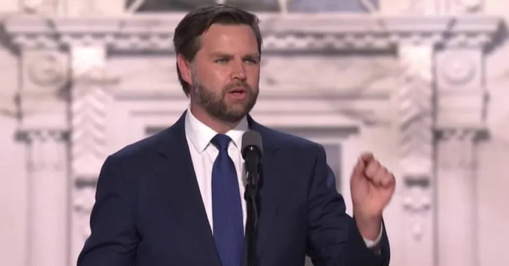 JD Vance speaks during Republican National Convention