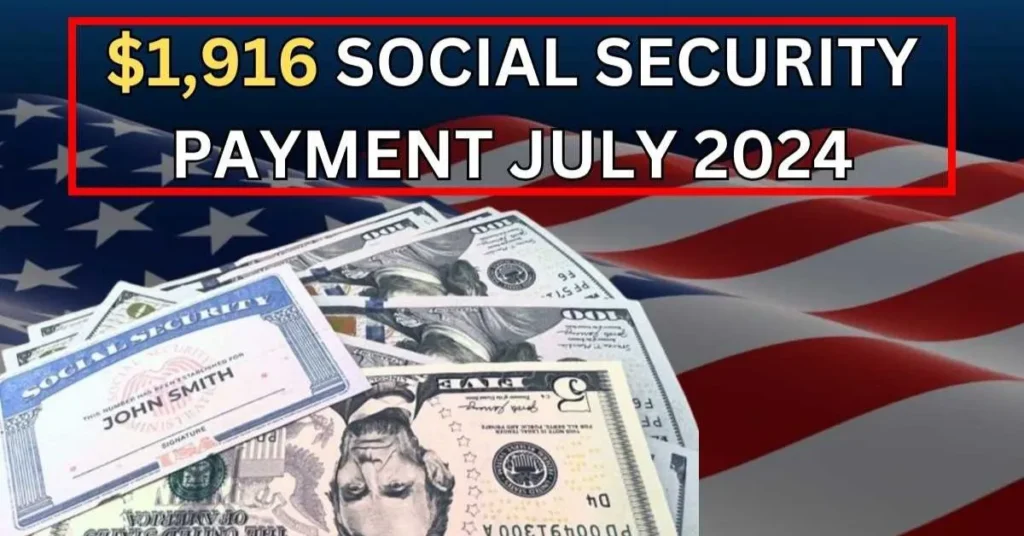 Social Security payment check on July